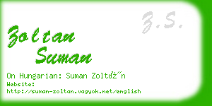 zoltan suman business card